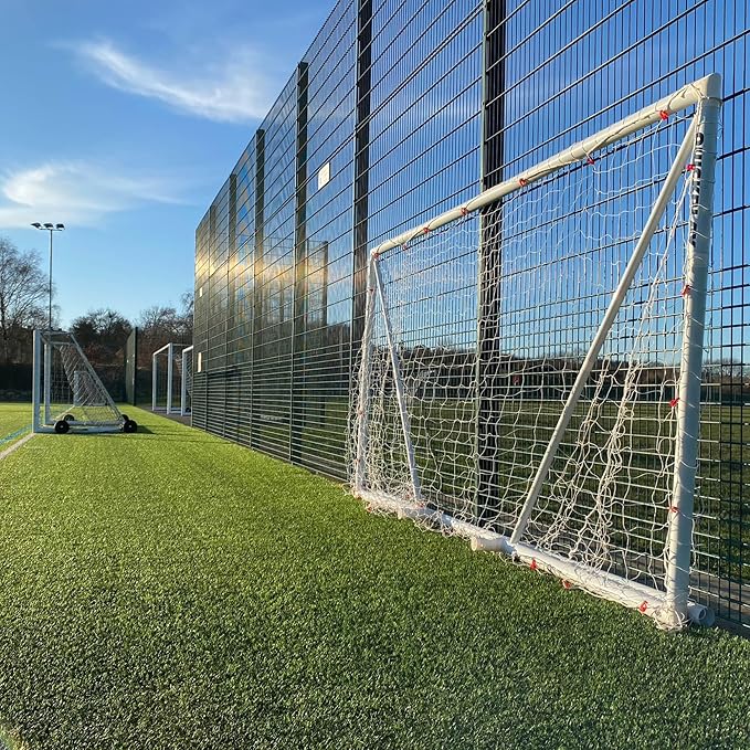 QUICKPLAY Q-Fold Soccer Goal | 30-Second Folding Design for Easy Setup | Portable & Weatherproof uPVC Soccer Goal for Backyard | Durable Post for Adults & Kids