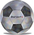 Soccer Ball - Premium Boy and Girl Official Match Ball with Cool Reflective Iridescent Rainbow Hex Pattern, Durable, Indoor, Outdoor, Training, Practice, Playtime and Games