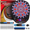 WIN.MAX Electronic Dart Board Soft Tip Dartboard Set LED Displays 3 Languages with 12 Darts 100 Tips Power Adapter