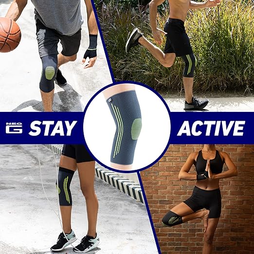 Neo-G Knee Compression Sleeve for Sports - Breathable, Lightweight, Elastic Knee Sleeve for running, Compression Knee Sleeve for knee pain, Meniscus Tear, Sprains, Strains, Injury Recovery - S