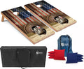 Tailgating Pros Cornhole Board Set w/Bean Bags and Carrying Case - 4'x2' Corn Hole Toss - Tournament and Lightweight Options - Optional LED Lights