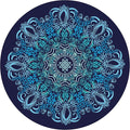 Pilates Mat Round Oversize Yoga Mat Suede Rubber Non-Slip Dia 140cm Exercise Mat Meditation Mat Workout Mat for Home Outdoor