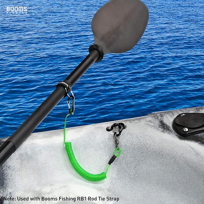 Booms Fishing T02 Fishing Pole Tether, Kayak Paddle Leash, Paddle Board Fishing Accessories, Heavy Duty Fishing Lanyard for Fishing Tools/Rods/Paddles