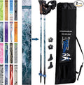 Official Nordic Walking Poles - True Classic Nordic Glove Grips, Lightweight, Adjustable, and Collapsible -2 Pieces w/flip Locks, Detachable Feet and Travel Bag by York Nordic - Heights 5'4"-6'2"