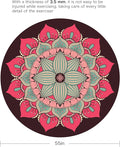 Pilates Mat Round Oversize Yoga Mat Suede Rubber Non-Slip Dia 140cm Exercise Mat Meditation Mat Workout Mat for Home Outdoor