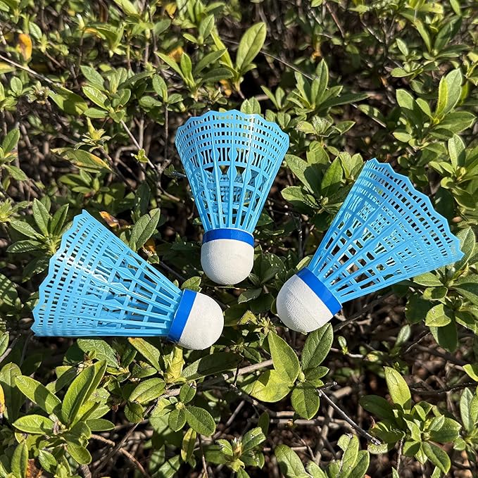 12 Packs Nylon Badminton Shuttlecocks Birdies Nylon Feather Shuttlecocks Badminton Birdies Great Stability ＆ Durability Indoor Outdoor Sports Hight Speed Training