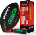 GlowCity Glow in The Dark Football - Size 3/6 Light Up Ball Gifts for Kids, Teens & Adults - Bright Football for Night Outdoor Games - Sports Birthday Gift Ideas for Boys Ages 6 7 8 9 10 11 12 13 14