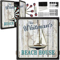 THOUSAND OAKS BARREL CO. | Personalized Dartboard & Cabinet Set with 6 Steel Tip Darts