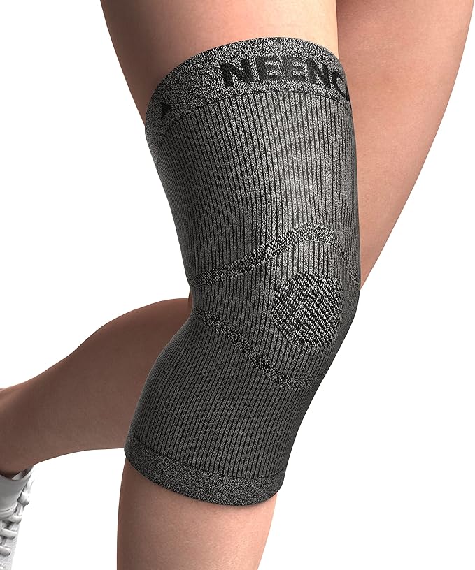 NEENCA Ultra-thin Knee Sleeve for Knee Pain, Lightest Knee Compression Sleeve with Graphene Ions Infused Fabric for Pain Relief, Swelling, Arthritis, Poor Circulation, Running, Sport.