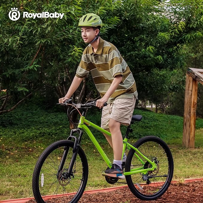 RoyalBaby Kids Mountain Bike for Boys and Girls, Ultra-Light Aluminum 20-24 Inch Wheel Bicycle for 6-14 Years Old Children, 7/21-Speeds Drivetrain