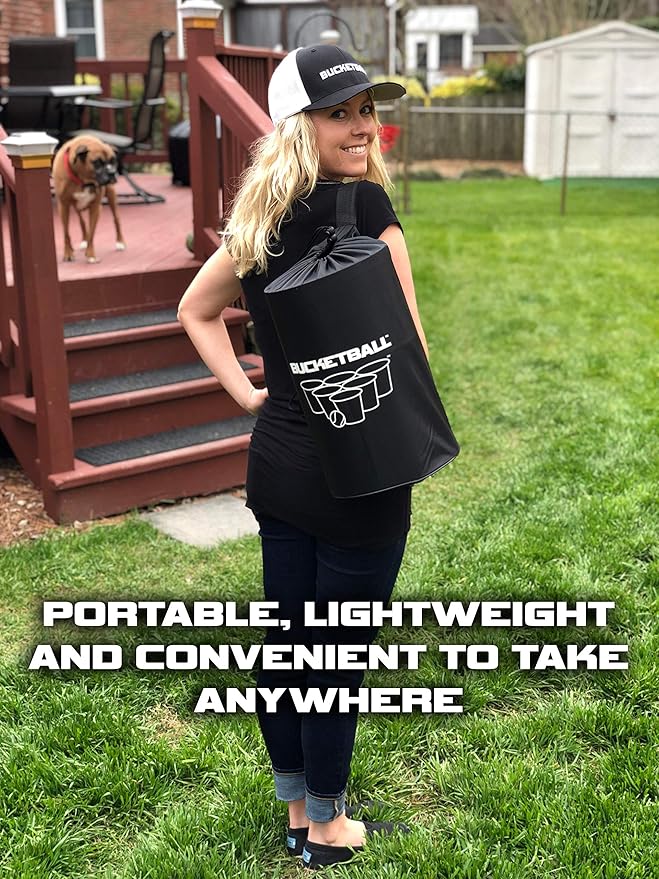 BucketBall | Original, Largest & Most Durable Brand | Supports USA Jobs | Ultimate Outdoor & Tailgate Game | Perfect for Beach, Pool, Lawn, Yard, Camping