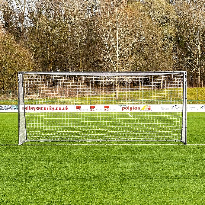 FORZA Steel42 Soccer Goals | Ultra Tough Steel Goal [6 Sizes] | Regulation Size, Weather-Resistant, Portable with Ground Stakes & Optional Rebound Kit