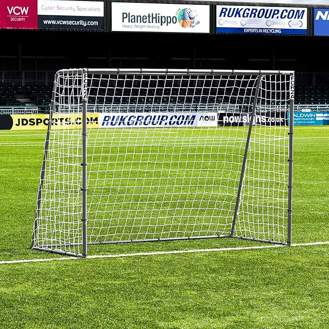 FORZA Steel42 Soccer Goals | Ultra Tough Steel Goal [6 Sizes] | Regulation Size, Weather-Resistant, Portable with Ground Stakes & Optional Rebound Kit