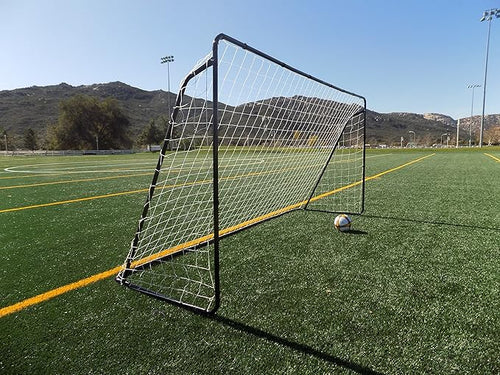 12 x 6 Ft. Powder Coated Galvanized Steel Soccer Goal w/Net. 12x6 Foot AYSO Regulation Size Portable Training Aid. Ultimate Backyard Goal, All Weather, One Year Warranty. New