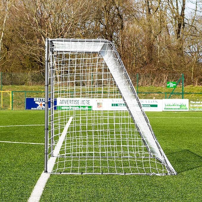 FORZA Steel42 Soccer Goals | Ultra Tough Steel Goal [6 Sizes] | Regulation Size, Weather-Resistant, Portable with Ground Stakes & Optional Rebound Kit