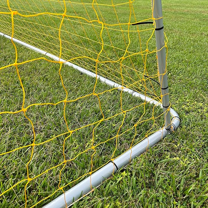 Pass Official Size 24X8X5 Ft. Steel Soccer Goal. Heavy Duty with Two NETS. Regulation Size. Professional Portable Practice Training Aid. 2" Diameter Frame. One Year Warranty. (2 NETS+One Goal).