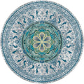 Knsbk Large Round Yoga Mat 4.6'X3.5mm for Exercise Premium Extra Thick, Ultra Comfortable, Non Slip, Meditation Mat