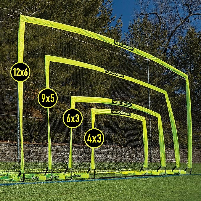 Franklin Sports Blackhawk Backyard Soccer Goal - Portable Pop Up Soccer Nets - Youth + Adult Folding Indoor + Outdoor Goals - Multiple Sizes + Colors - Perfect for Games + Practice