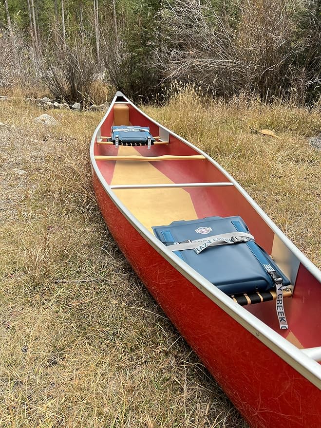 Crazy Creek Canoe Chair IV for Kayaking, Fishing, Camping & More, Detachable for Off The Boat Use, 250 LBS Weight Capacity, Adjustable Straps, Water-Resistant, Forest Green (Aleutian Blue)