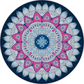 Pilates Mat Round Oversize Yoga Mat Suede Rubber Non-Slip Dia 140cm Exercise Mat Meditation Mat Workout Mat for Home Outdoor