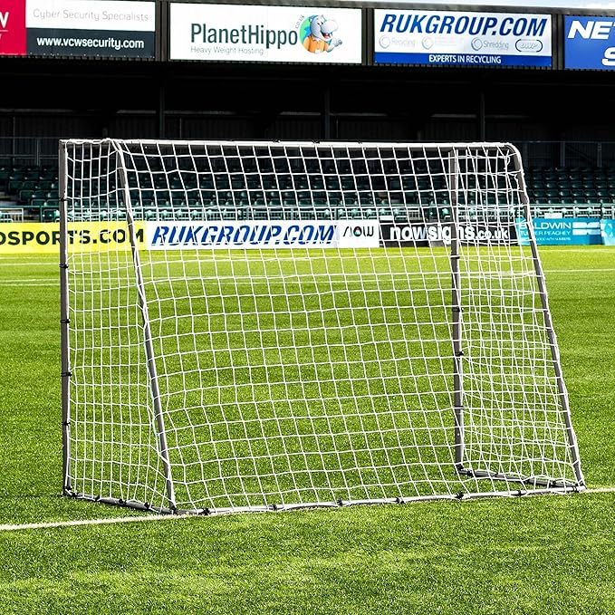 FORZA Steel42 Soccer Goals | Ultra Tough Steel Goal [6 Sizes] | Regulation Size, Weather-Resistant, Portable with Ground Stakes & Optional Rebound Kit